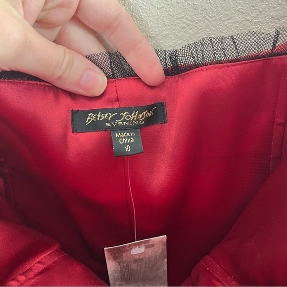 BETSEY JOHNSON Y2K Deadstock Silk Taffeta Party Dress - Picture 9 of 12